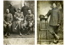 Luigi Biella con commilitoni di cavalleria e Stefano Spada del Reparto sanità